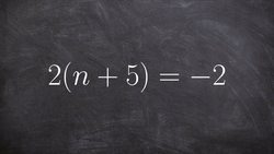 Applying distributive property to help solve a linear equation Instructional Video
