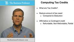 Computing tax credits Instructional Video
