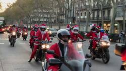 Thousands of Santas join motorbike parade in Spain Instructional Video