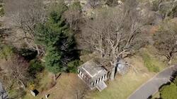 Sleepy Hollow by Drone: Gothic Graveyards and Enchanted Woods Stock Footage