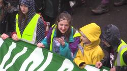 Greta marches with school climate strikers in Bristol News Clip