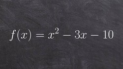 Learn how to solve a quadratic when a=1 using the diamond method Instructional Video