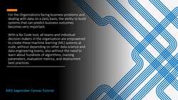No-Code Machine Learning Using Amazon AWS SageMaker Canvas - What Is SageMaker Canvas? Instructional Video