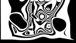 Black and white stripes. Computer generated abstract background Stock Footage