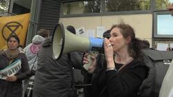 Environment protesters target government department in Dublin News Clip