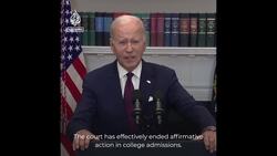 Biden “strongly disagrees” with SCOTUS affirmative action ruling News Clip