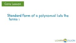 Adding and Subtracting Polynomials without Like Terms Instructional Video