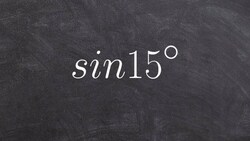 Evaluate using the difference formula of two angles sine Instructional Video