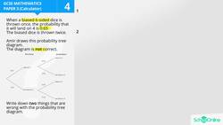 GCSE Secondary Maths Age 13-17 - Probability & Statistics: Tree Diagrams - Explained Instructional Video