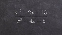 Simplify a rational expression by factoring trinomials Instructional Video