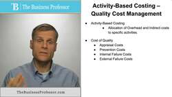 Understanding Activity Based Costing and its Relation to Cost of Quality Management Instructional Video