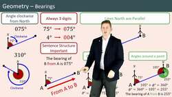 Introduction to Bearing and Applying Co-Interior Angles Instructional Video