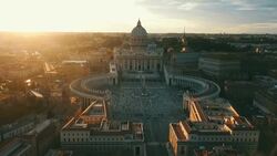 Vatican City from the Sky: Drone Views of St. Peter’s and the Sistine Chapel Stock Footage