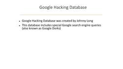 Web Hacker's Toolbox - Tools Used by Successful Hackers - Google Hacking Database Instructional Video