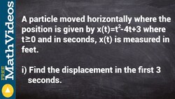 Find the displacement of a particle moving horizontally Instructional Video