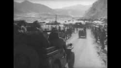 South Korean Pres. Syngman Rhee presents US president-elect Dwight Eisenhower with Korean flag in Seoul News Clip