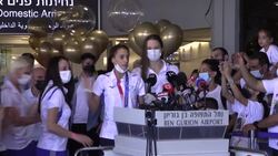 CLEAN : Israeli Olympic champion Linoy Ashram receives hero's welcome as she returns home News Clip