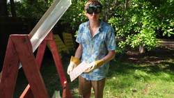 Burning stuff with a giant fresnel lens + how a DLP projector works Instructional Video