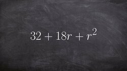 Factor a trinomial when not in standard form Instructional Video