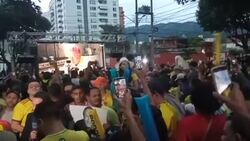 CLEAN : Colombia election: Hernandez supporters celebrate second place in first round News Clip