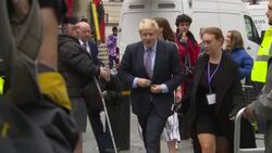 Boris Johnson MP arriving at BBC Broadcasting House for Leadership debate News Clip