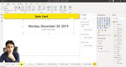 Business Intelligence with Microsoft Power BI - with Material - Date Card Instructional Video