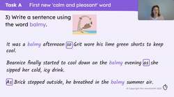 Rich vocabulary associated with calm and pleasant words Instructional Video