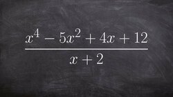 Dividing two polynomials using synthetic division Instructional Video