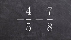 Learn how to subtract a fraction from another negative fraction Instructional Video