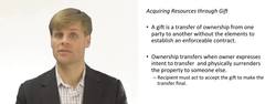Acquiring Ownership Rights Through Gift Instructional Video