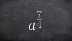 Rewriting a rational exponent into radical form Instructional Video