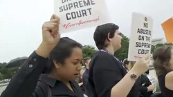 ANTI–Brett Kavanaugh – Demonstrators march on day of Kavanaugh/Ford hearing Stock Footage