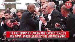 Denzel Washington Clashes With Photographer At Cannes Film Festival | WATCH News Clip