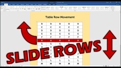 Moving Rows and Blocks in Microsoft Word Tables Instructional Video