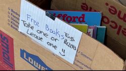 Business owner: Thief steals cart offering free books to the community outside Marine Park store News Clip