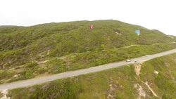 AERIAL paraglider/ Port Elizabeth/ South Africa Stock Footage