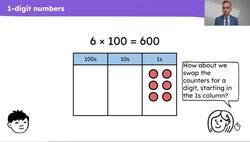 Explain the use of placeholders when multiplying whole numbers by 100 Instructional Video
