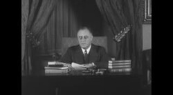 Pres. Franklin Roosevelt's first fireside chat urges confidence in banks News Clip