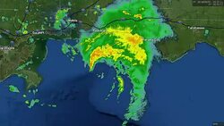 2018 Tropical Storm Gordon Landfall Doppler Radar Time Lapse Stock Footage