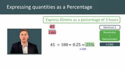 Expressing Quantities as a Percentage Instructional Video