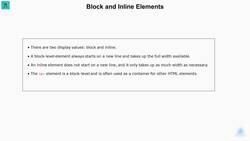 The Front-End Web Developer Bootcamp - HTML, CSS, JS, and React - Introduction-Block and Inline Elements Instructional Video
