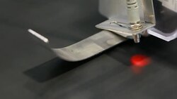 conveyer belt with sensor, close up Stock Footage