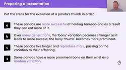 Presenting information about evolution Instructional Video