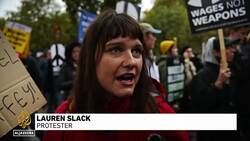 UK cost of living protests: Anti-austerity demonstrations in Lond News Clip