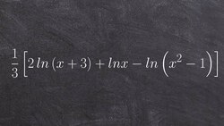 Condensing logarithmic expressions Instructional Video