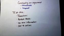 Concluding An Argument Instructional Video
