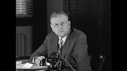 Secretary of the Interior Harold Ickes talks of housing and natural resources News Clip