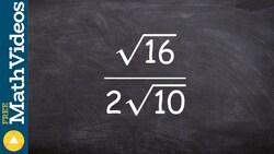 Learn how to simplify and rationalize the denominator of a polynomial expression ex 4 Instructional Video