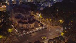 Beauty Notre Dame cathedral in Ho Chi Minh City, Vietnam Stock Footage