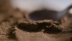 Fresh Ground Coffee And Spoon 1 Stock Footage
